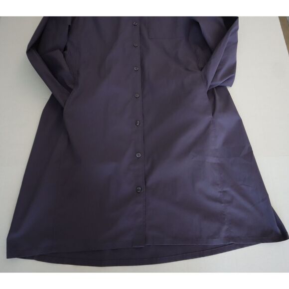 Athleta 659295-01 Women's Sz M Purple Button-Front Midi Shirt Dress - Picture 8 of 12